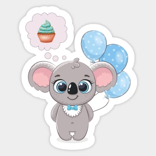 koala cupcake , koala cupcake Sticker